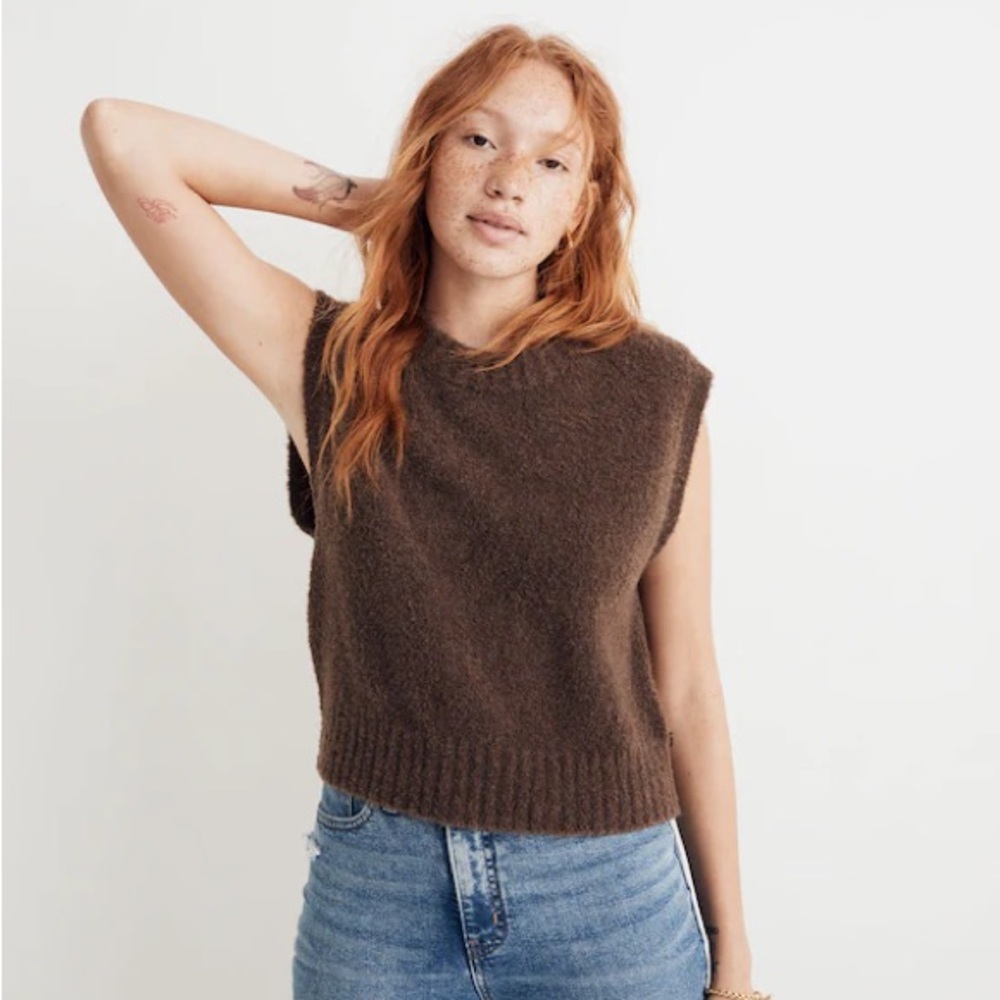 Madewell Bouclé Sweater Vest